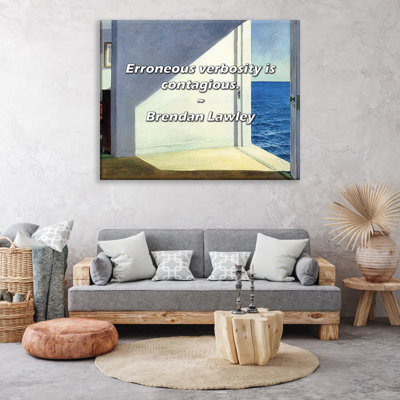 Artsy Quote "Erroneous verbosity is contagious." By Brendan Lawley Gallery Wrapped Canvas