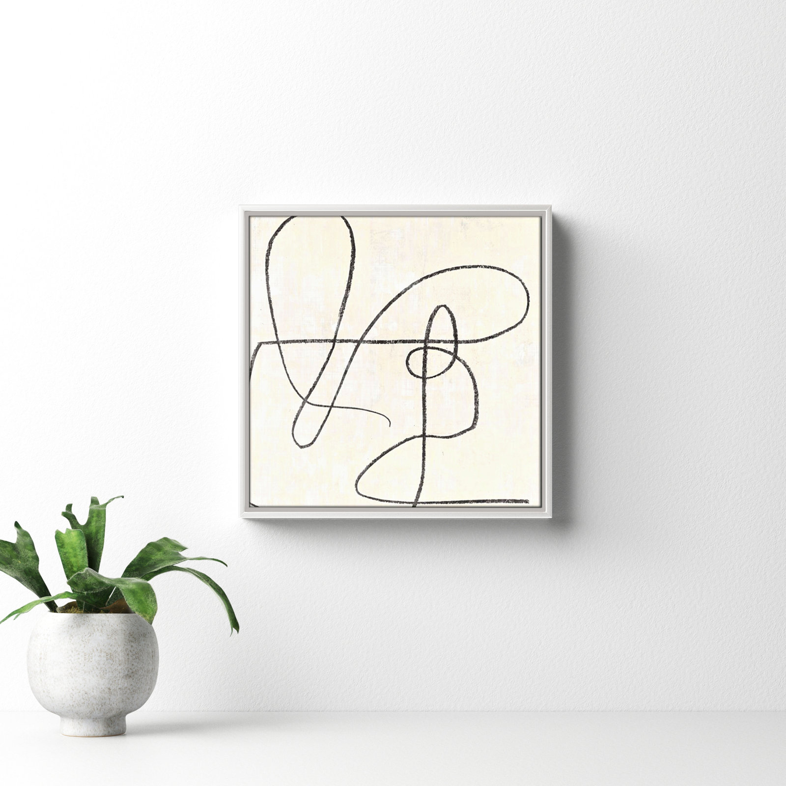 Juxtaposing, 17.5" H x 17.5" W, White