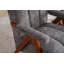 Chaise d'appoint Mid-Century moderne avec structure en bois massif et tissu chenille