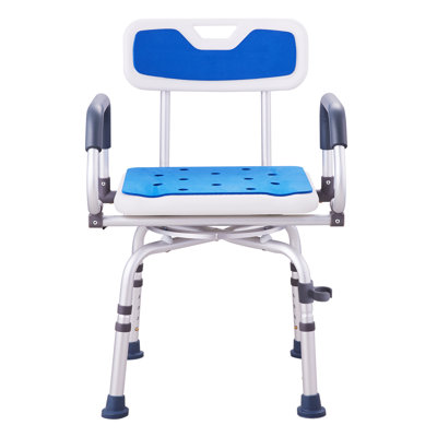 Shower Chair 360° Swivel Bathtub Shower Seat With Pivoting Arms 400LBS