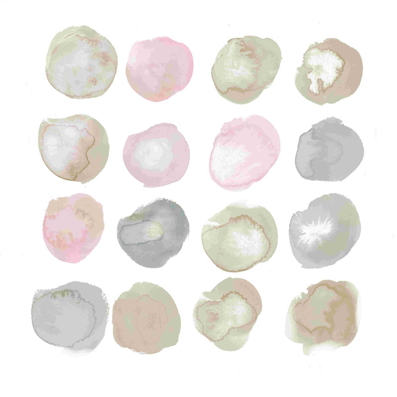 «Caming Tonal Watercolor Spots», reproduction sur toile tendue, H 12 po x l 12 po