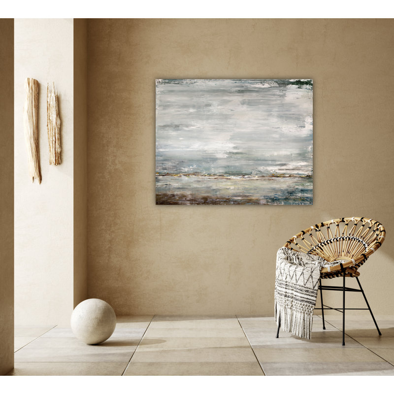 Peaceful Tides By John Beard - Gallery Wrapped Canvas Print Print by John Beard, 26" H x 32" W x 2" D, Black Floater Framed