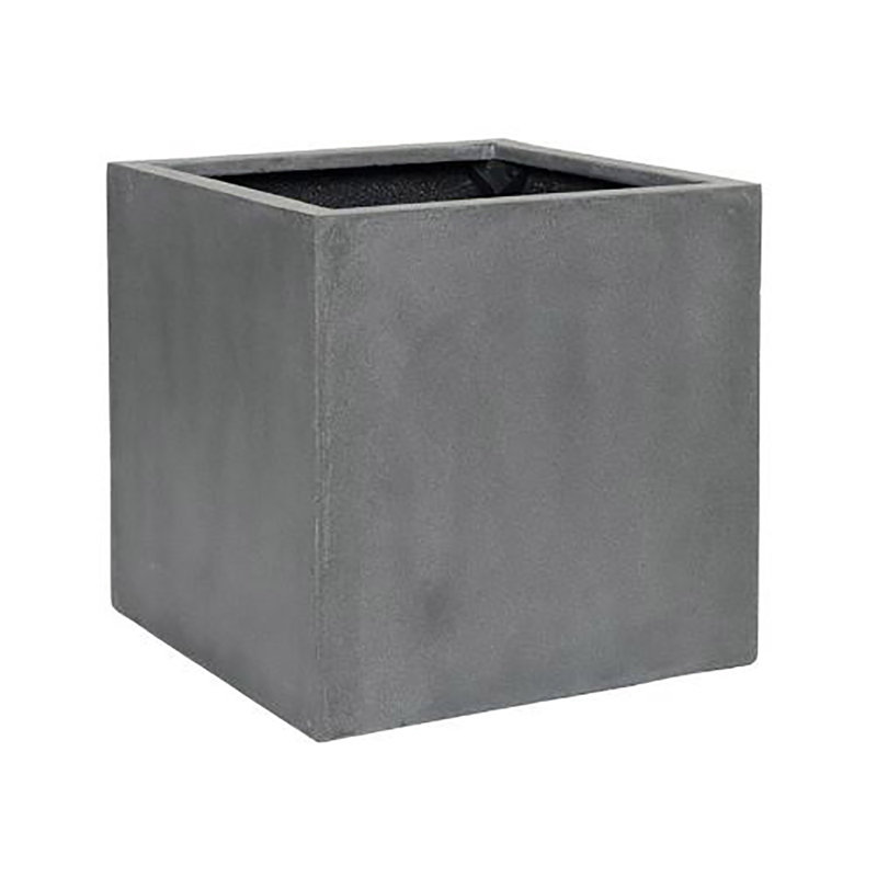 Eastvale Handmade Planter Box, Gray, 12" H x 12" W x 12" D
