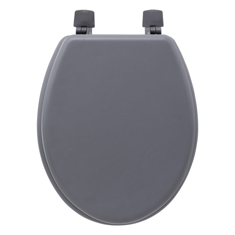 Soft Close Elongated Standard Toilet Seat, Grey