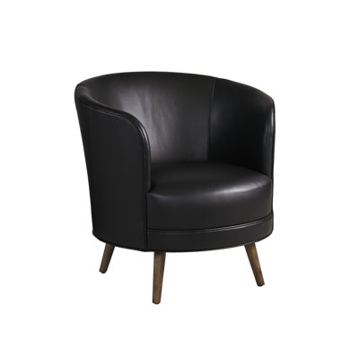 Zanzibar Vegan Leather Swivel Barrel Chair