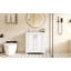 Meuble-lavabo de 30 po avec lavabo en céramique, ensemble de meuble-lavabo autoportant avec tiroir caché, armoire de rangement pour la salle de bain-114497745