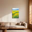 «Plants & Flowers Yellow Flowers Field Mountain Sky Landscape», reproduction d'art-1608848624