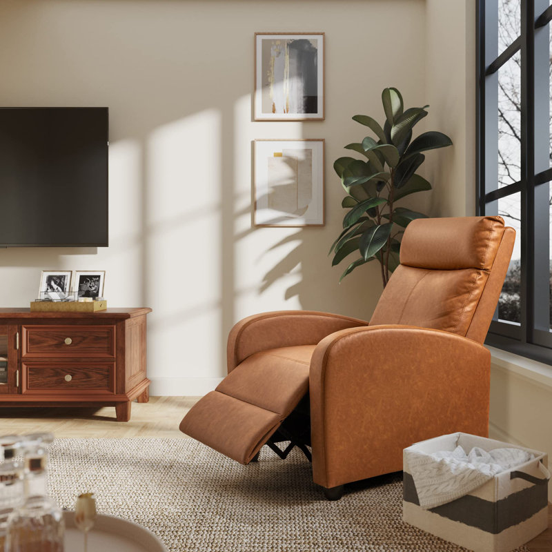 Recliner Chair with Lumbar Support, Khaki