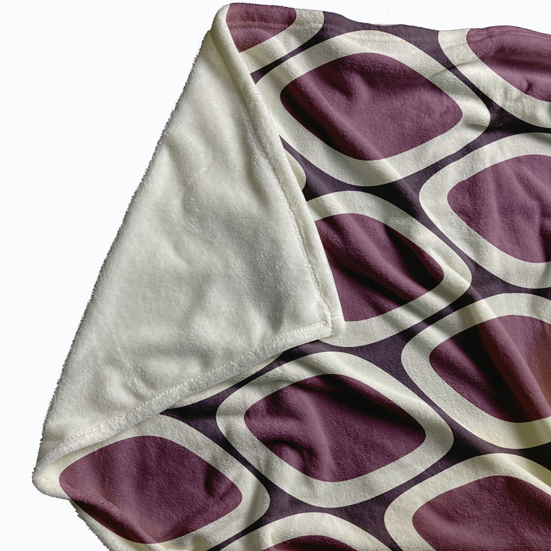 Emmanuelle Plain Weave / Muslin Throw Blanket, Purple