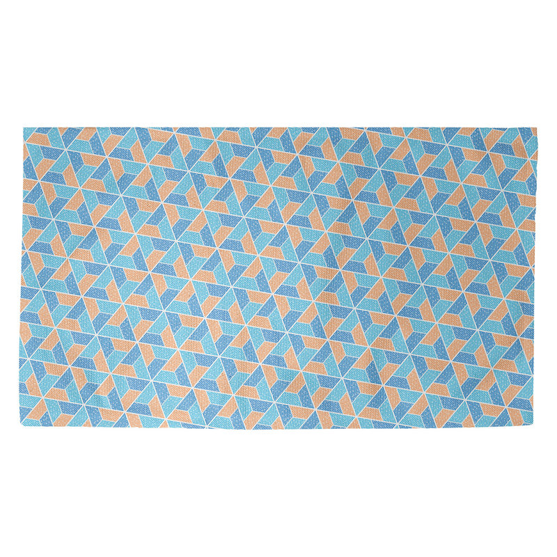 Tapis d’intérieur pour porte trapézoïdals Kitterman, Rectangle 5 pi 2 1/2 po x 7 pi 2 po, Bleu