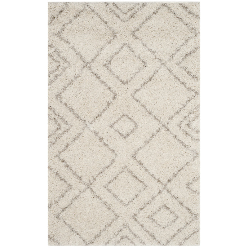 Develin Performance Geometric Rug, Ivory/Beige, Rectangle 6' x 8'
