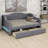 Comfortable Upholstered Daybed Frame, Intelligent LED Belt and Storage Drawers-129598632