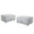 Modern Upholstered Faux Fur Square Storage Ottoman(Set Of 2)-30476200