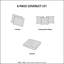 Courtepointe réversible 6 pièces - double / grand, imprimé de feuilles de diamant, microfibre, revers en tissu brossé, coussins décoratifs avec broderie-118650078-118650079