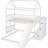 Space Efficient Bunk Bed With Slide - Twin Over Twin, White Theme House White, Relaxing-1605893627