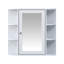 Armoire à pharmacie de salle de bain murale avec miroir et tablettes réglables-124651345