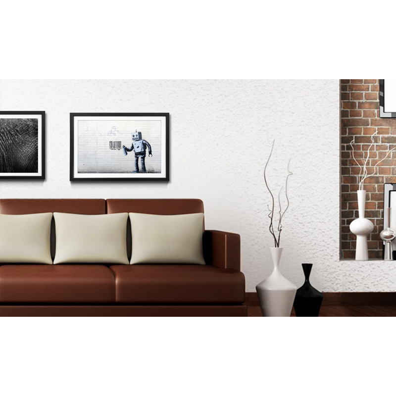 Streetart No.12 by Banksy - Single Picture Frame Print, 44cm H x 64cm W x 2.2cm D