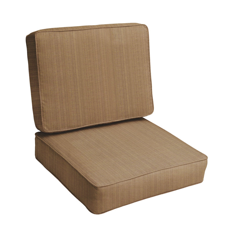 Outdoor 5'' Lounge Chair Seat / Back Cushion, Fresco Apple Green, 23.5" x 23.5"