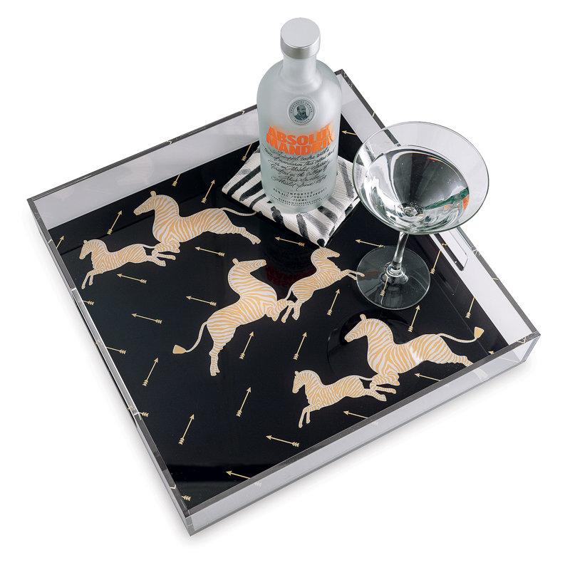 Scalamandre Maison Decorative Tray, Black