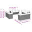 Grand canapé modulaire en rotin PE Vidaxl