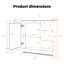 Armoire à miroir murale 30 po 2 en 1 avec tablettes réglables, convenant au meuble-lavabo, au salon, à la chambre à coucher et à l'organisation, noir-1285604875