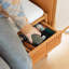 Banc de rangement pour chaussures 23,6 po