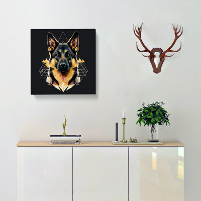 German Shepherd Geometric - No Frame Print