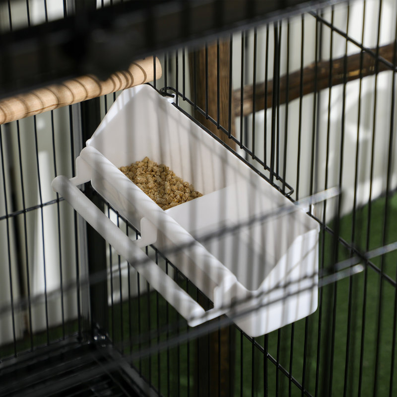 140cm Steel, Wood Flat Top Floor Bird Cage with Wheels