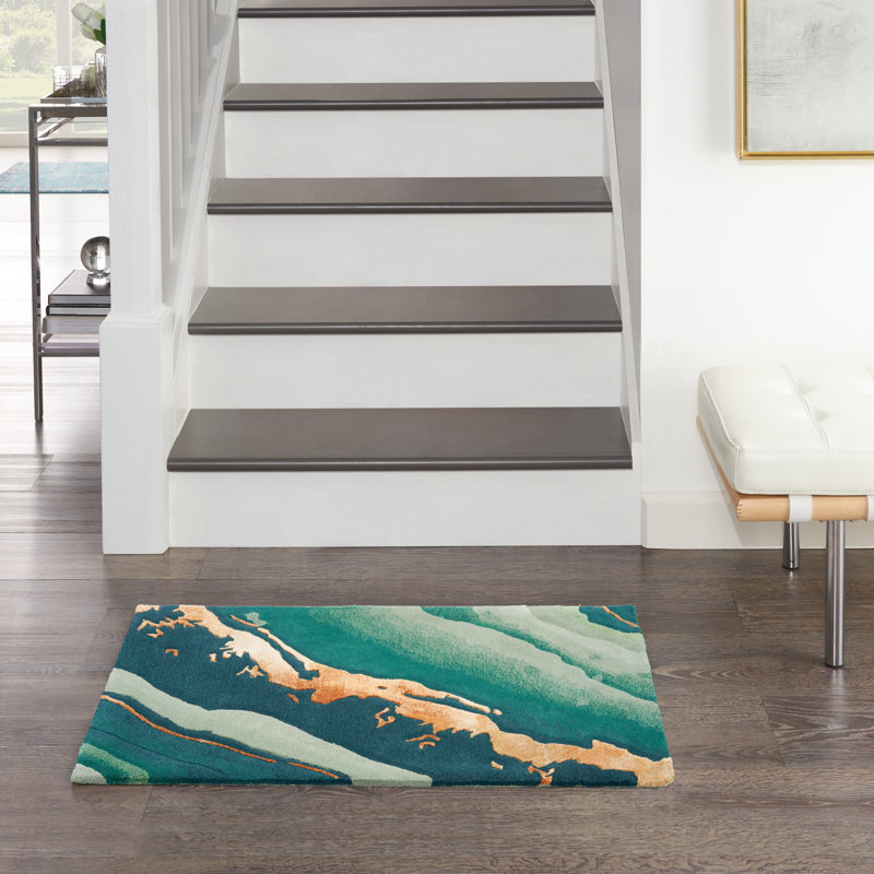 Viscose Abstract Indoor Rug, Rectangle 2' x 3'