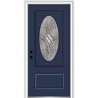MMI DOOR 36 in. x 80 in. Fiberglass Prehung Front Entry Door