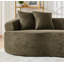 Canapé modulaire courbé 4 places Modern Cloud, canapé de salon à compression minimaliste, sans assemblage, chenille-634559612