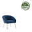 Fabric Upholstered Accent Chair with Gold Chrome Legs-1397352725