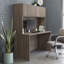 Bureau 60 po x 24 po avec rehausse, finition brune