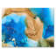 «Brown and Blue Luxury Abstract Fluid Art I», reproduction sur toile-67311891-67311899