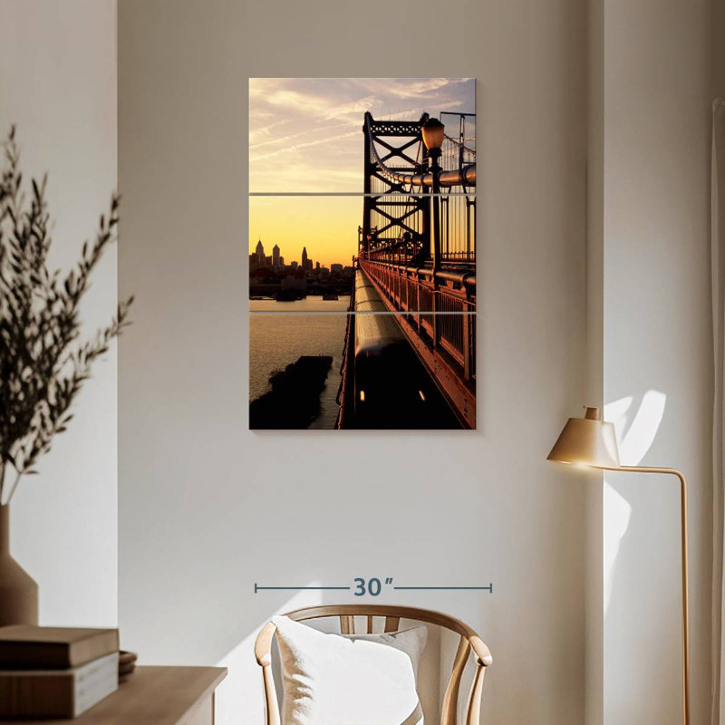 Lilie Benjamin Franklin Bridge, 57" H x 36" W