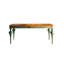 Table de salle à manger rectangulaire vintage en bois massif-1689843461