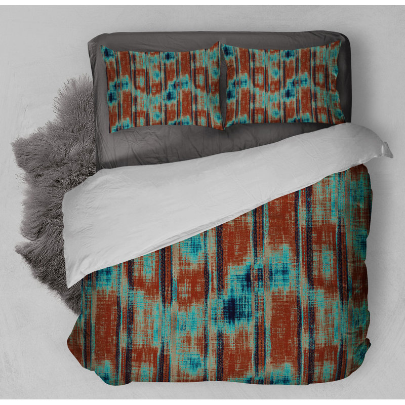 Polyester Twill Abstract Duvet Cover, King Duvet Cover + 2 King Pillowcases