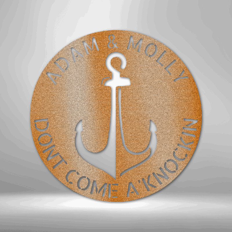 Plaque murale en acier personnalisée, H 23 po x l 23,5 po x P 0,5 po, Oui, Cuivre