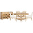 Table de salle à manger extensible 48 po avec 4 chaises d'appoint et 2 buffets