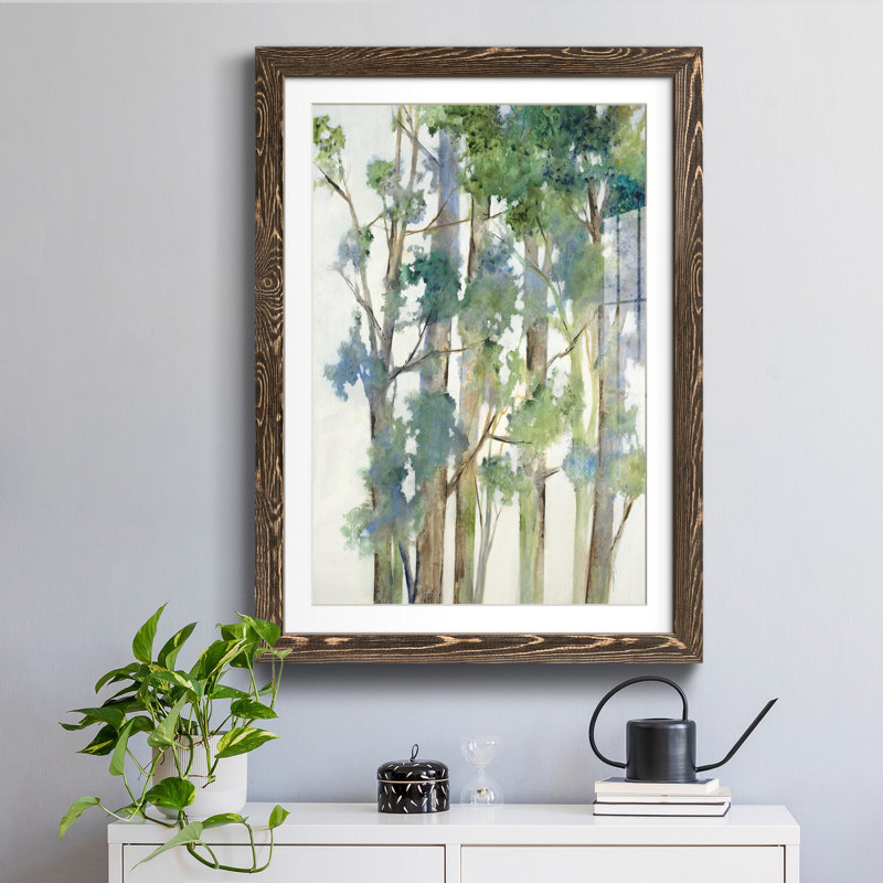 Vent dans les arbres - Reproduction de photo encadrée sur papier, H 31,5 po x l 23,5 po x P 1,5 po, Papier noyer