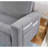  57"W Boucle Gray Loveseat Sofa with USB and Side Pockets-801497472