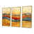 Toile avec cadre flottant or