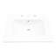 Plateau de meuble-lavabo en céramique blanc 24 po x 18 po - Teinture, trop-plein, 3 trous de robinet, espace généreux-1732479896