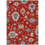 Tapis d'intérieur lavable à motif floral gris 5 pi x 8 pi