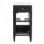 Meuble-lavabo de 16 po avec lavabo en céramique, ensemble de meuble-lavabo simple autoportant avec porte à fermeture douce, tablette réglable, pieds pleins-126233842