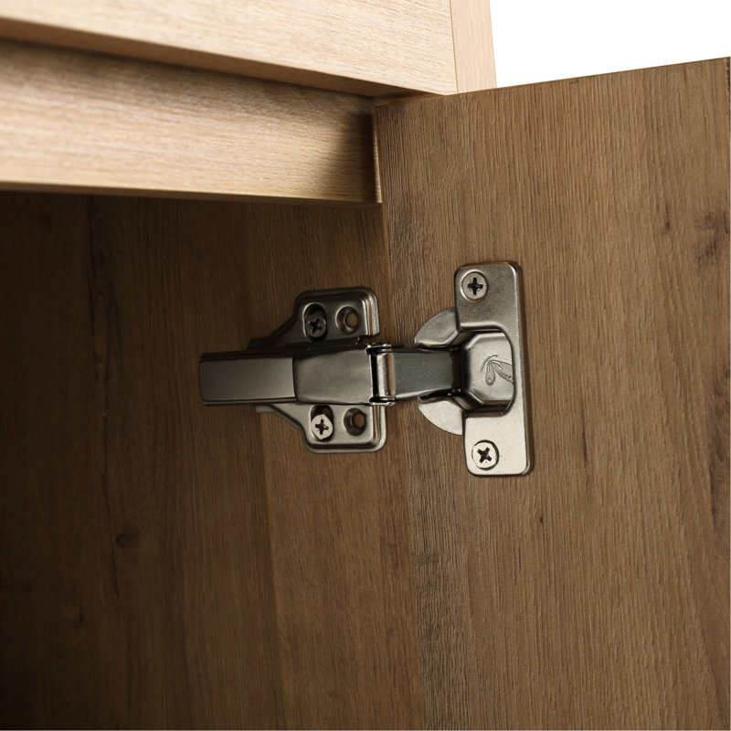 Armoire de salle de bain imitable en chêne avec fonction de fermeture en douceur - Bvb02436imo