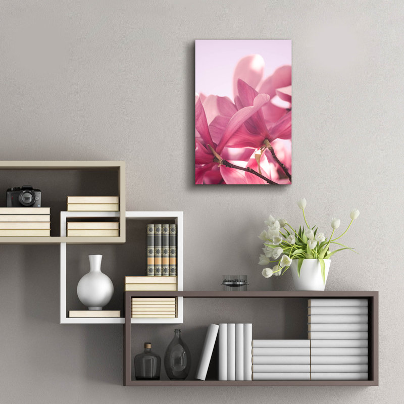 «Pink Spring Petals 1» par Life BeautifuLEE, art mural en verre acrylique, 16 po x 24 po, H 24 po x l 16 po
