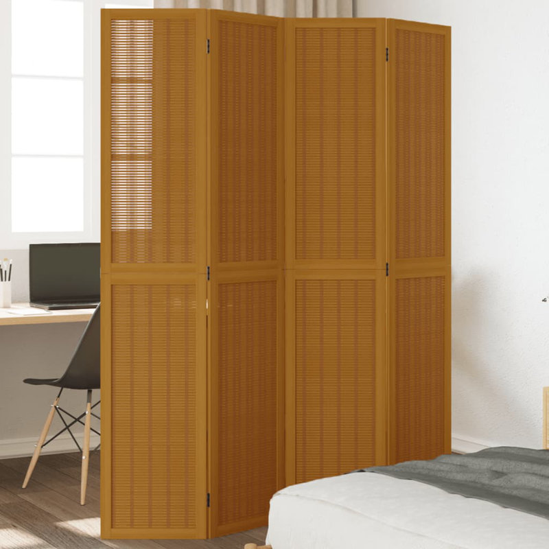 Onah Solid Wood Accent Room Divider, 200cm H x 145cm W