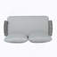Causeuse et table en acier, gris-815597952-815597954