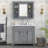 Zechary Bathroom Storage Ceramic with Drawer,door,Bathroom Vanity-882317028